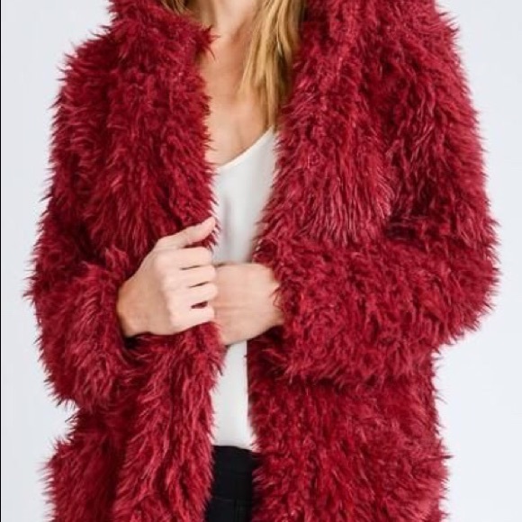 Jackets & Blazers - Beautiful Cozy Teddy Bear 🧸 Plum Color Coat💕
